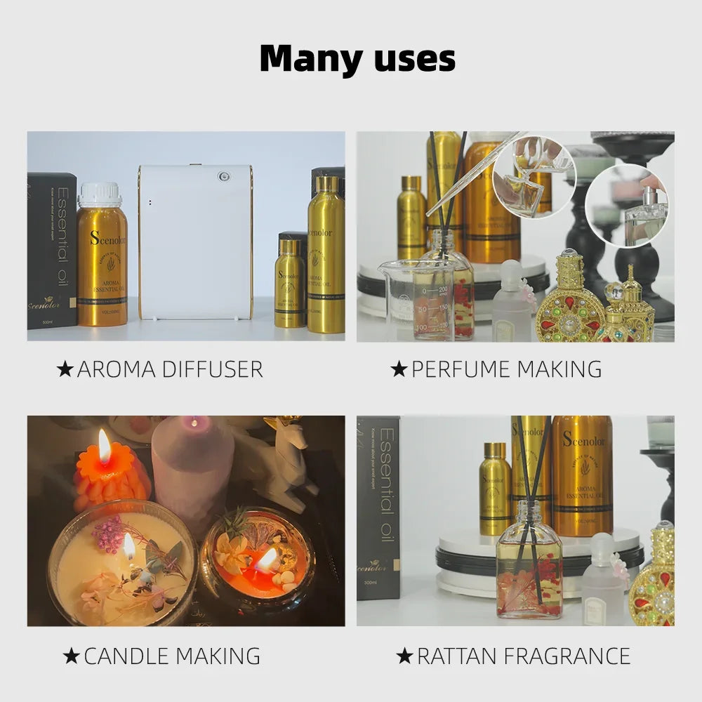 500ml Hotel-Grade Essential Oil Perfume Refill for Aroma Diffuser Home Scent Air Freshener Pure Plant Extract Fragrance