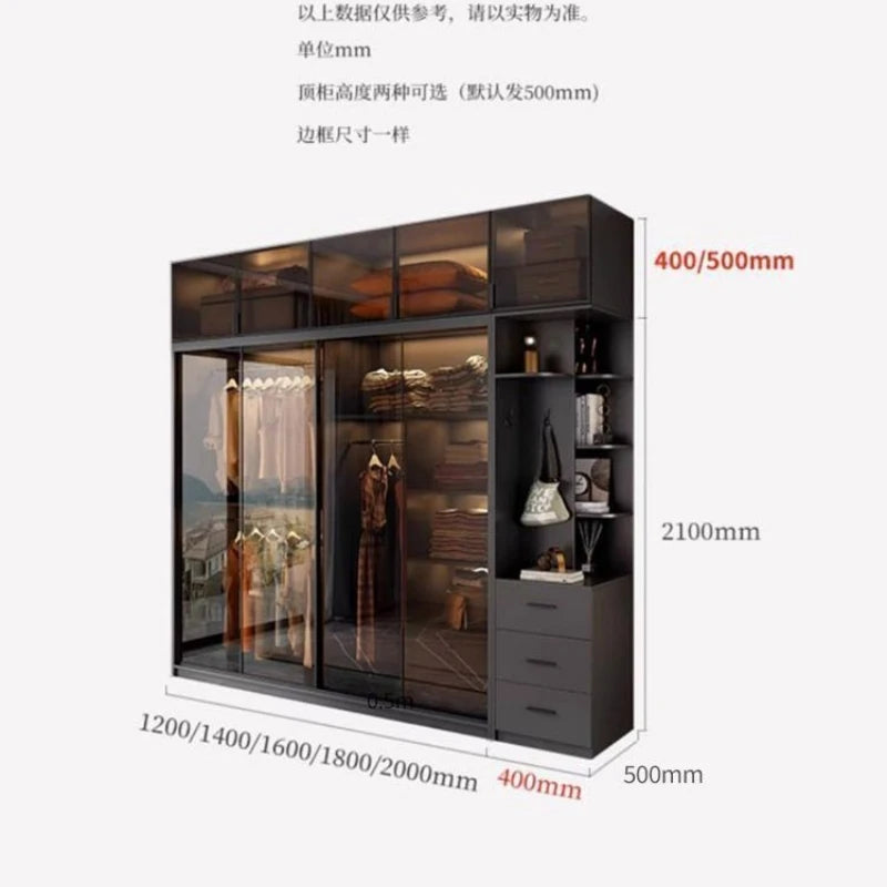 Organiser Shelves Wardrobe Heavy Duty Bedroom Modern Luxury Wardrobe Perfume Display Schlafzimmer Schrank Hotel Furniture