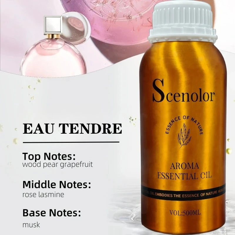 500ml Hotel-Grade Essential Oil Perfume Refill for Aroma Diffuser Home Scent Air Freshener Pure Plant Extract Fragrance