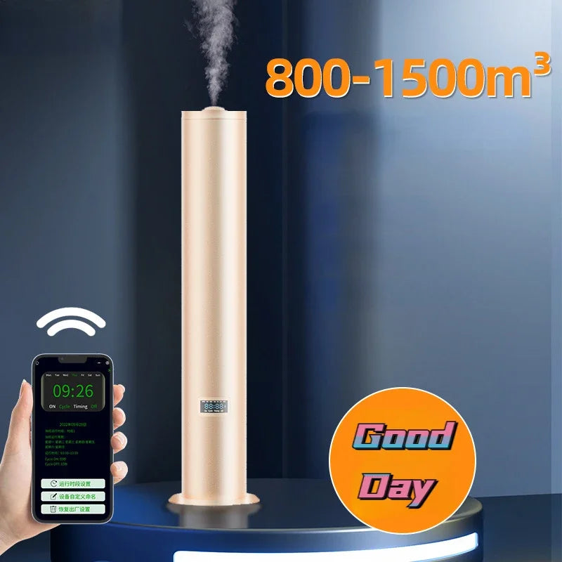 500ml Commercial Cylinder Fragrance Scent Air Machine with Bluetooth App Control Automatic Spray Lobby Aroma Oil Diffuser