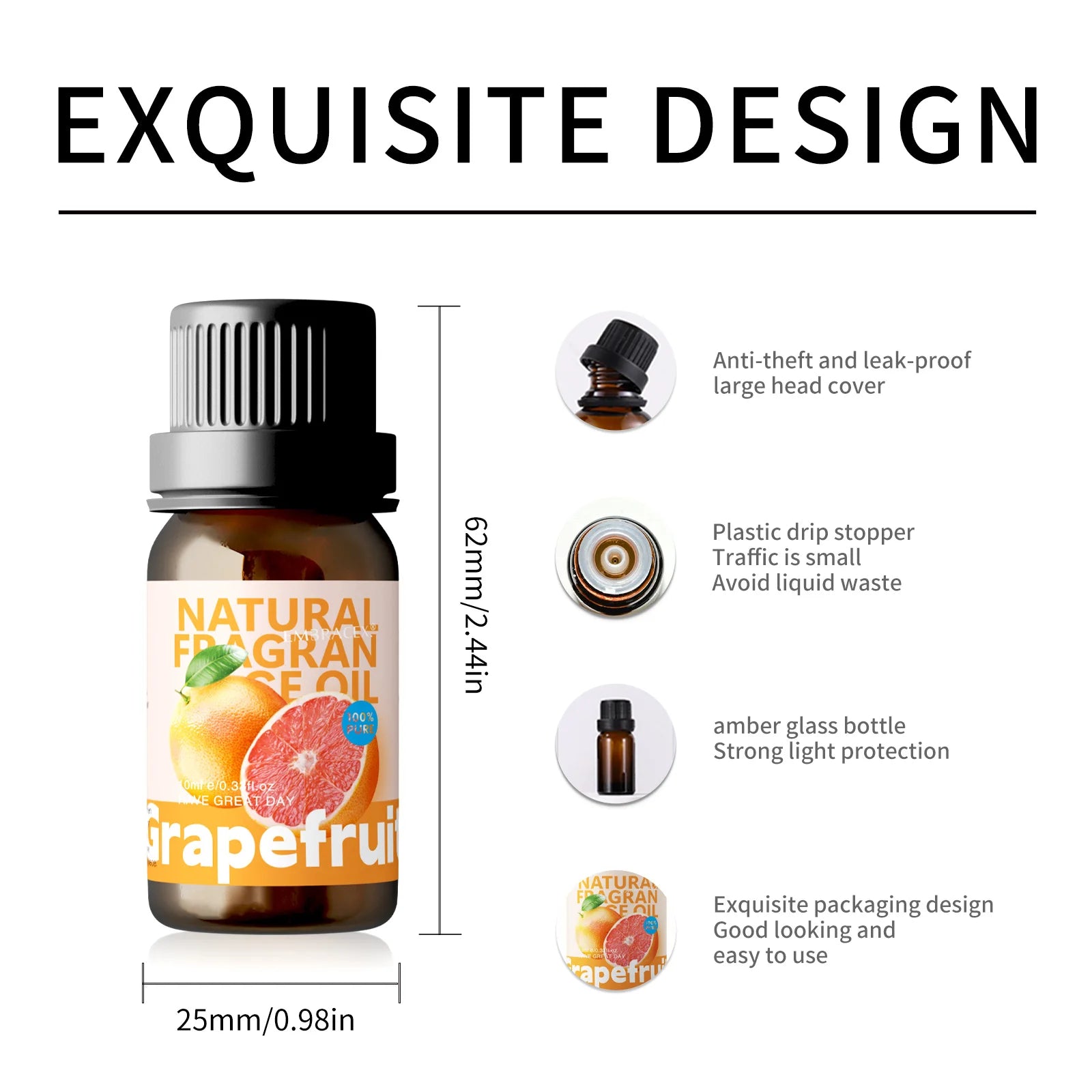 10ml Grapefruit Fragrance Essential Oils Grapefruit Perfume Funny Gifts Aromas For Humidifier Fragrance Home