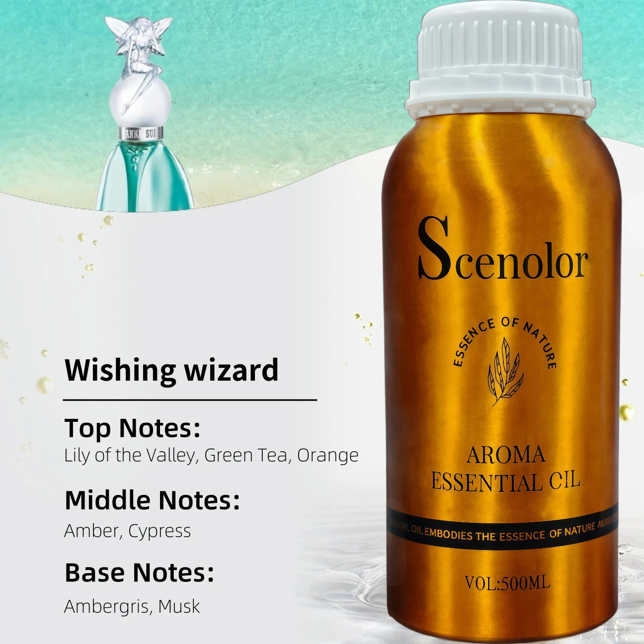 500ml Hotel-Grade Essential Oil Perfume Refill for Aroma Diffuser Home Scent Air Freshener Pure Plant Extract Fragrance