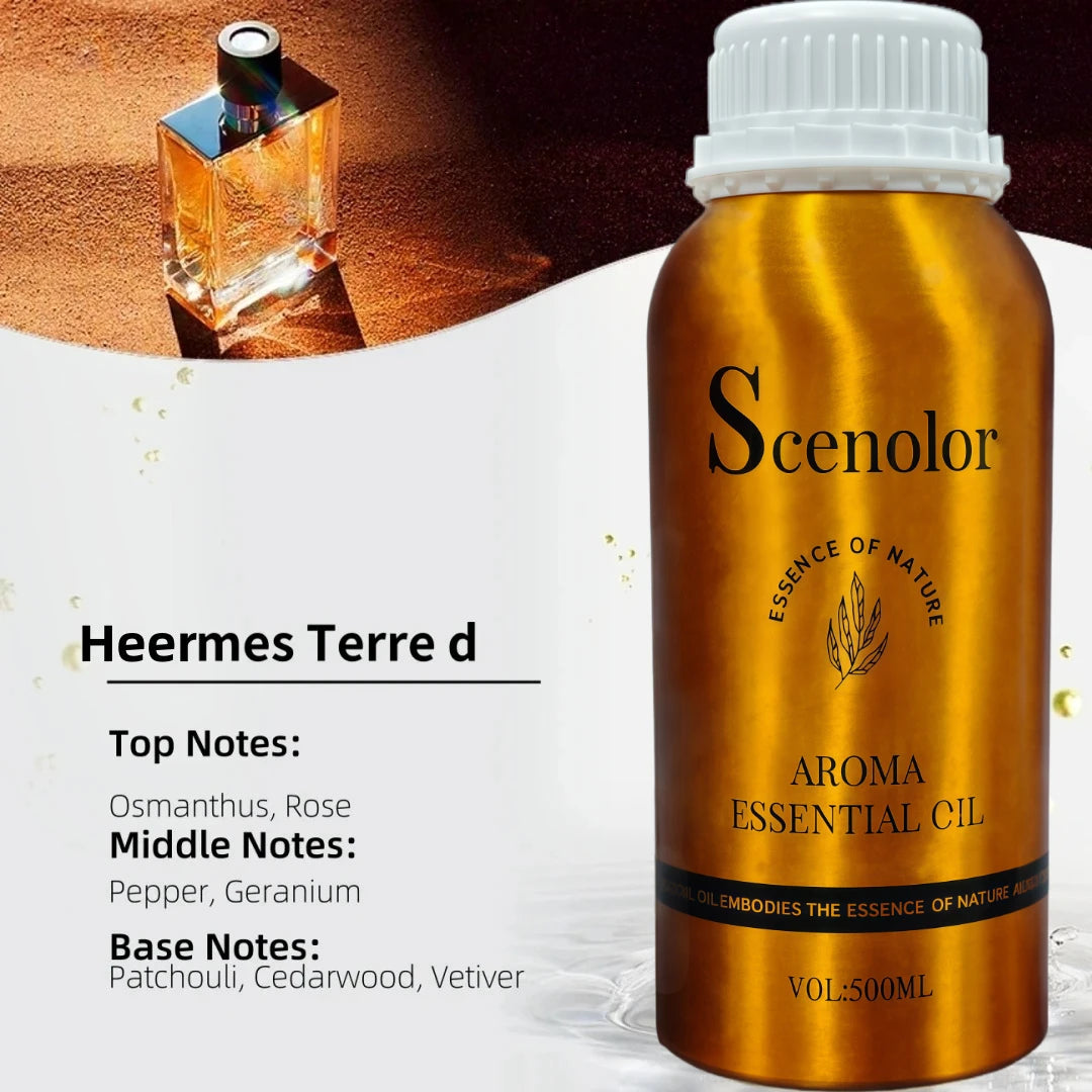 500ml Hotel-Grade Essential Oil Perfume Refill for Aroma Diffuser Home Scent Air Freshener Pure Plant Extract Fragrance