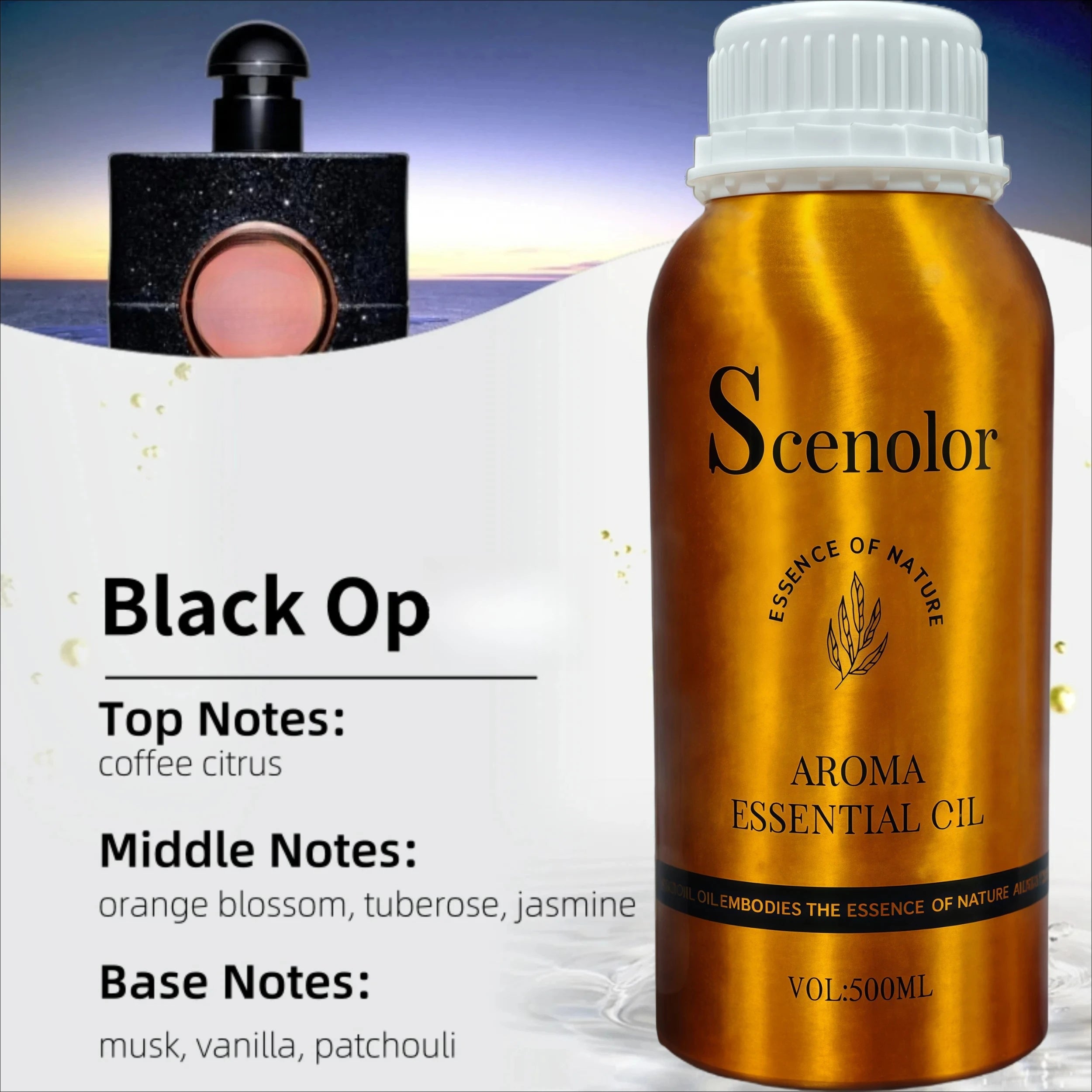 500ml Hotel-Grade Essential Oil Perfume Refill for Aroma Diffuser Home Scent Air Freshener Pure Plant Extract Fragrance