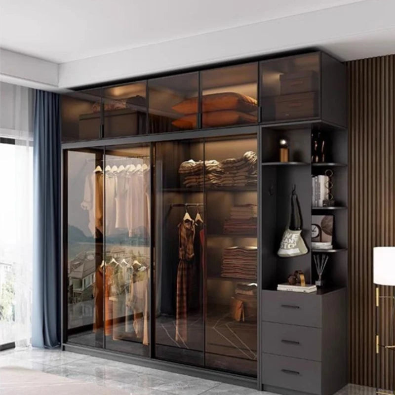 Organiser Shelves Wardrobe Heavy Duty Bedroom Modern Luxury Wardrobe Perfume Display Schlafzimmer Schrank Hotel Furniture