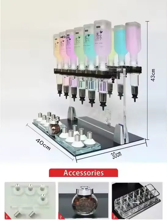 High-end Bulk Perfumes Bar Display Loose Mini Counter Store Table Shelves Bar Hanging Counter 12 Bottles 200ml