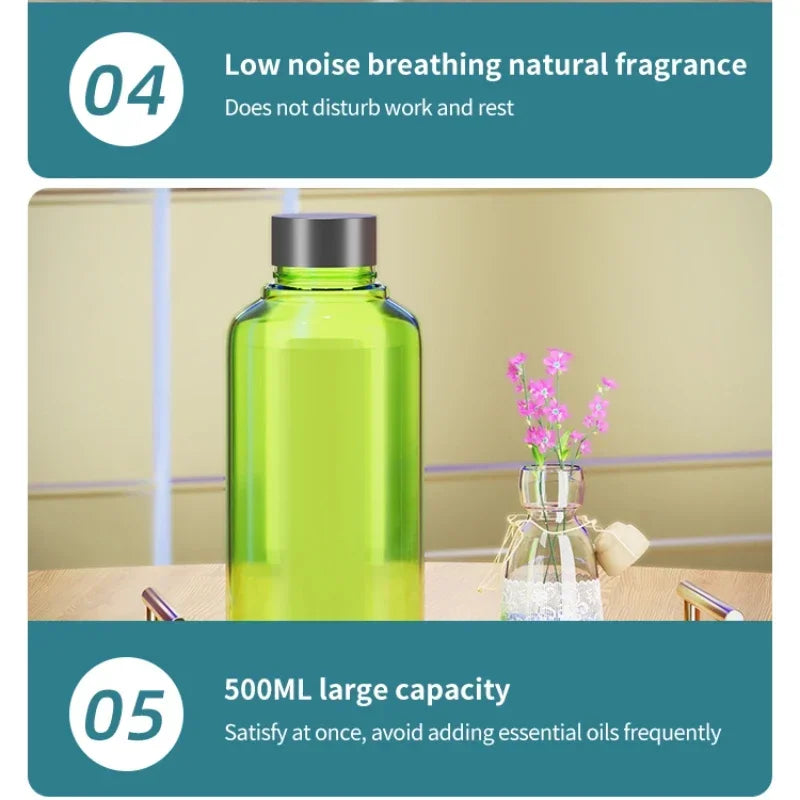 500ml Commercial Cylinder Fragrance Scent Air Machine with Bluetooth App Control Automatic Spray Lobby Aroma Oil Diffuser