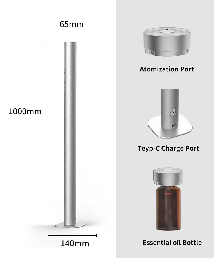Wholesale Hotel Lobby Stand Alone Essential Oil Diffuser App Control Commercial Interlligent Silent Rechargeable Scent Diffuser